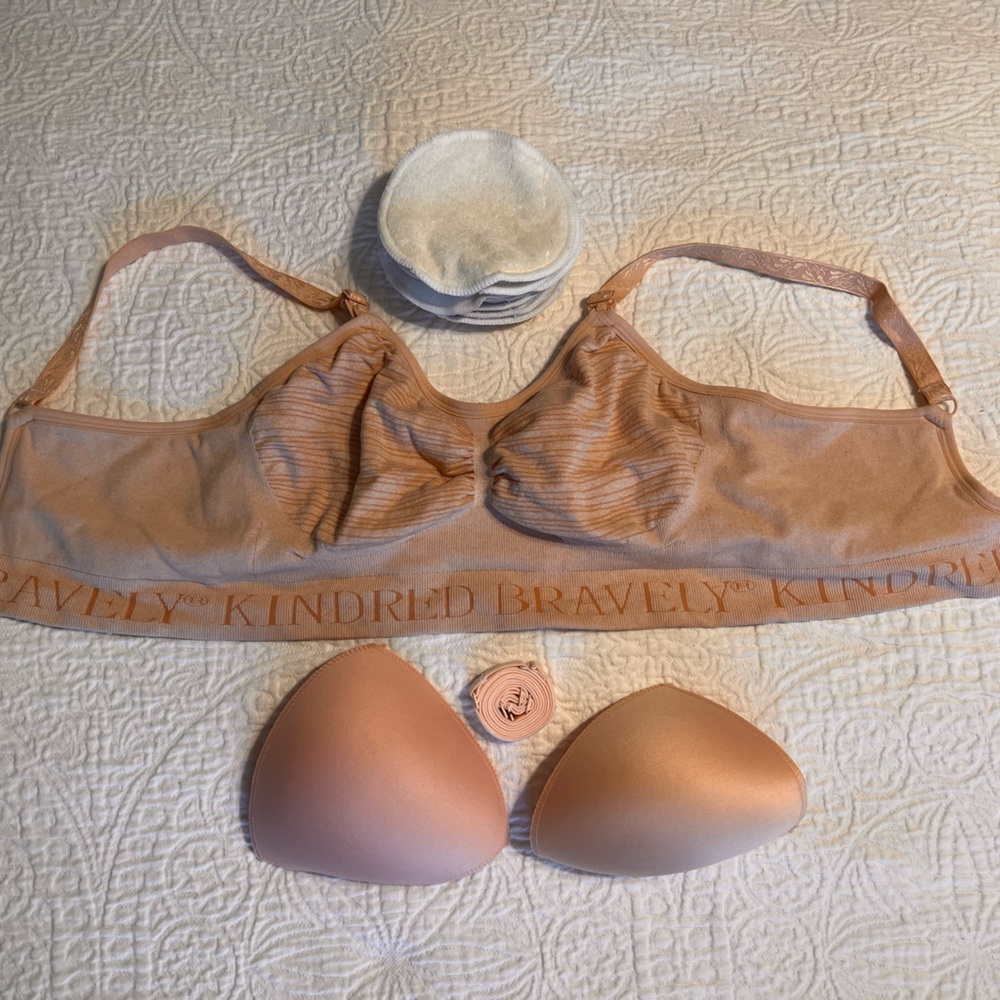 Kindred bravely sublime convertible nursing/pumping bra, pink heather, medium